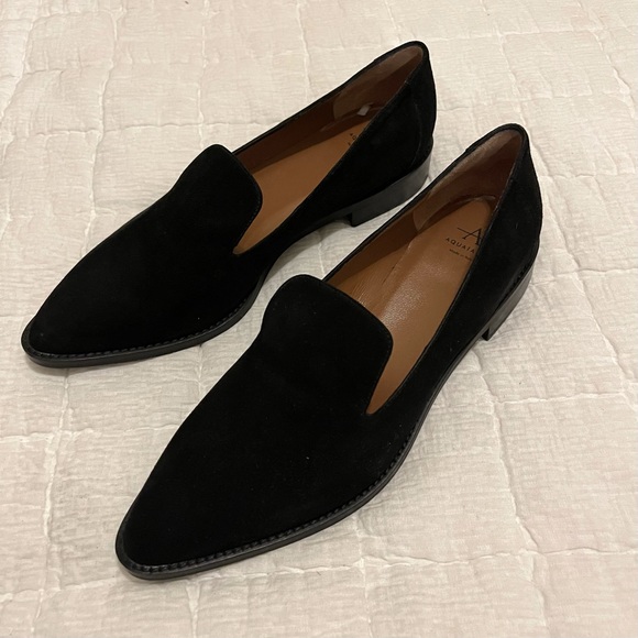 Aquatalia Shoes - NEW Aquatalia Golda Black Suede Loafers Water Resistant SZ 10